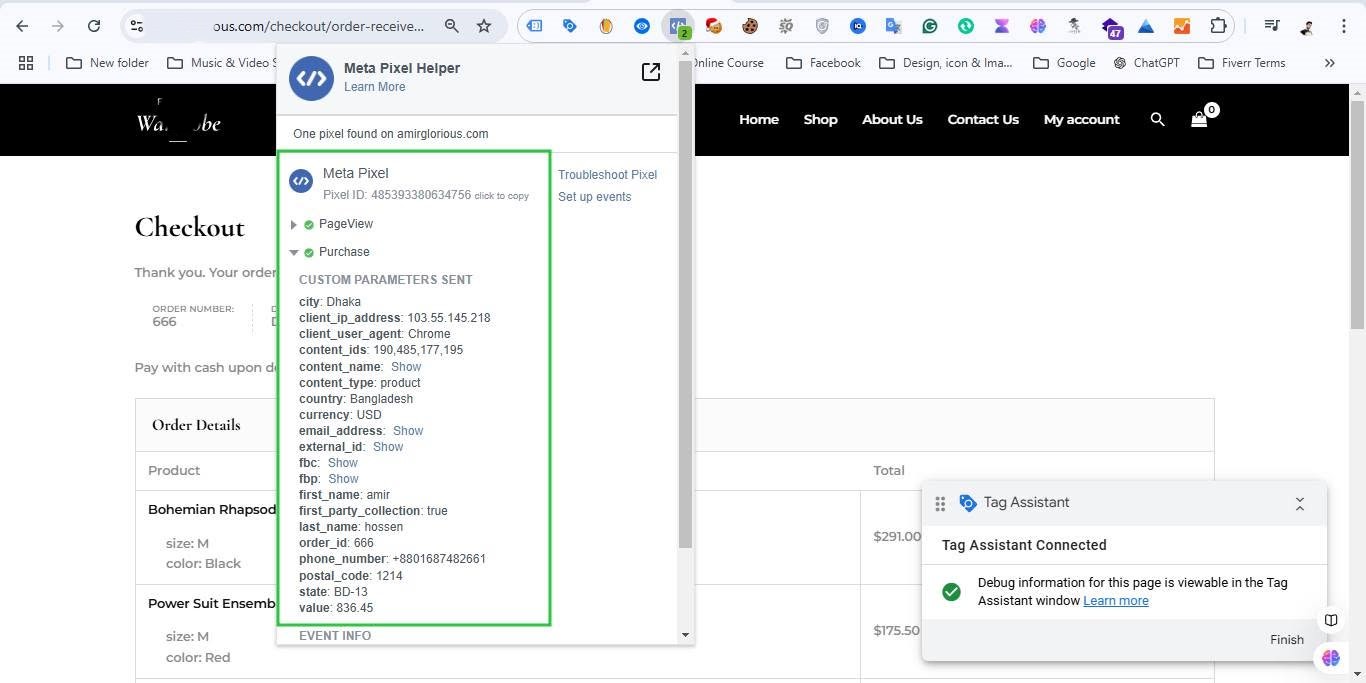 Enriched server-side purchase payload